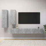 4 Piece Tv Cabinet Set Engineered Wood