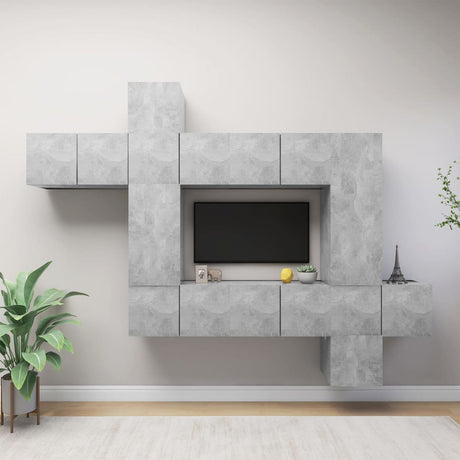 9 Piece Tv Cabinet Set Engineered Wood