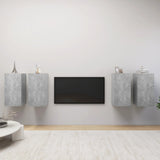 4 Piece Tv Cabinet Set 30.5X30X Engineered Wood,  Wall-Mounted Tv Cabinets - 2 Pcs , 30.5X30X, Made From Engineered Wood