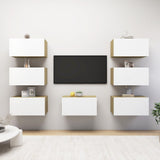 Tv Cabinets 7 Pcs 30.5X30X60 Cm Engineered Wood