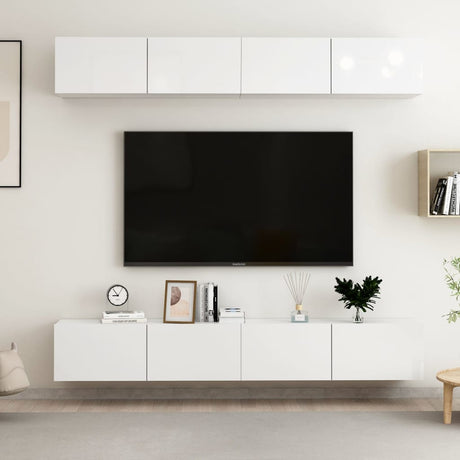 Tv Cabinets 4 Pcs 80X30X30 Cm Engineered Wood