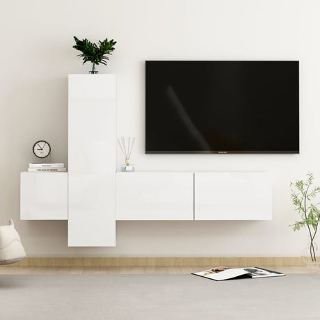 5 Piece Tv Cabinet Set Engineered Wood