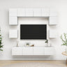 8 Piece Tv Cabinet Set Engineered Wood