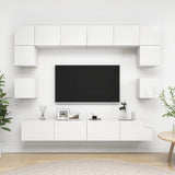 8 Piece Tv Cabinet Set Engineered Wood