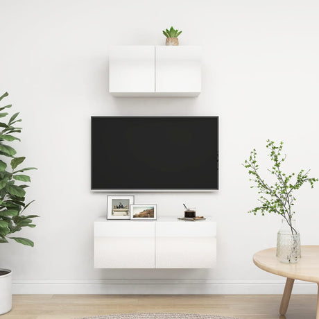 Tv Cabinets 3 Pcs Engineered Wood