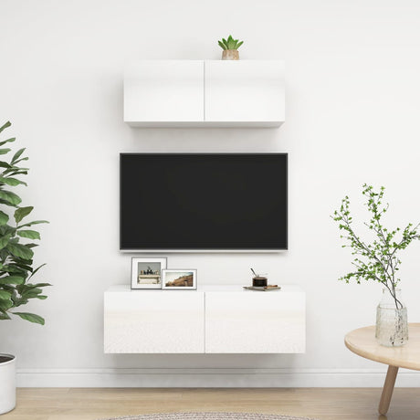 Tv Cabinets 3 Pcs Engineered Wood
