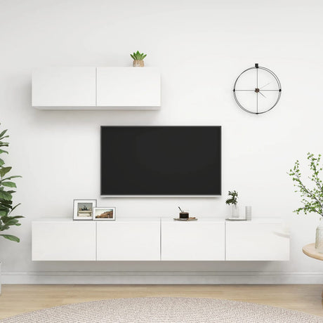 Tv Cabinets 3 Pcs Engineered Wood
