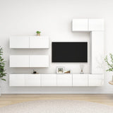 7 Piece Tv Cabinet Set Engineered Wood