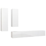 4 Piece Tv Cabinet Set Engineered Wood
