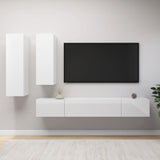 4 Piece Tv Cabinet Set Engineered Wood