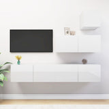 4 Piece Tv Cabinet Set Engineered Wood