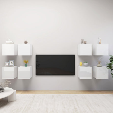 Wall Mounted Tv Cabinets 8 Pcs 30.5X30X30 Cm