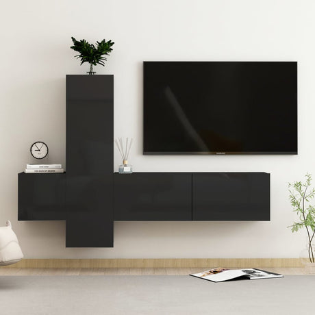 5 Piece Tv Cabinet Set Engineered Wood