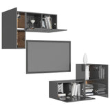 4 Piece Tv Cabinet Set Engineered Wood