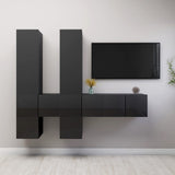 7 Piece Tv Cabinet Set Engineered Wood