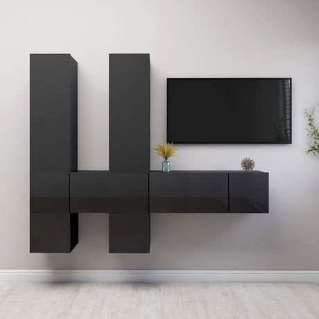7 Piece Tv Cabinet Set Engineered Wood