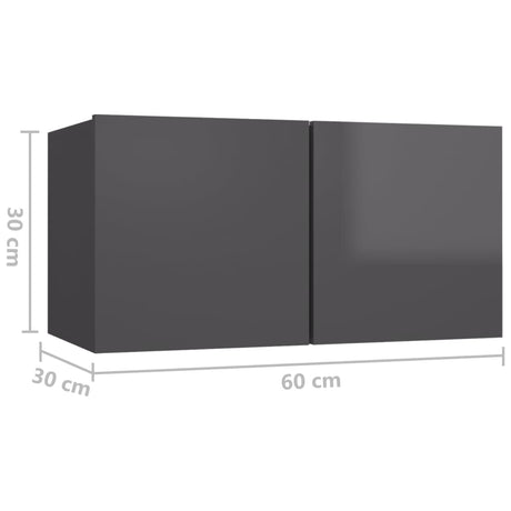 4 Piece Tv Cabinet Set Engineered Wood