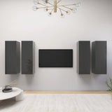 4 Piece Tv Cabinet Set 30.5X30X Engineered Wood,  Wall-Mounted Tv Cabinets - 2 Pcs , 30.5X30X, Made From Engineered Wood