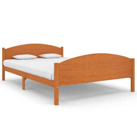 Bed Frame Without Mattress Solid Pine Wood 160X200Cm