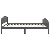 Bed Frame without Mattress Dark Grey Solid Pine Wood 120x200cm