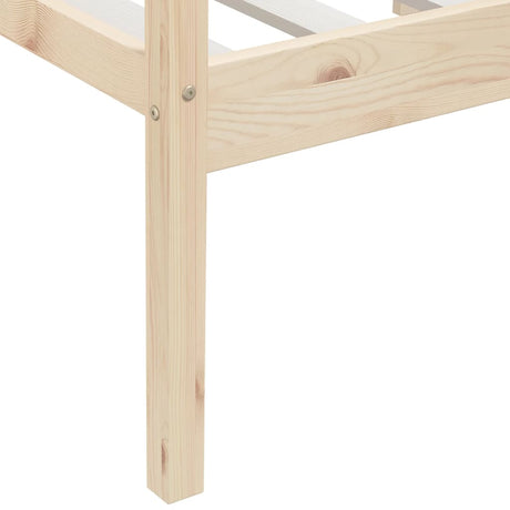 Bed Frame Without Mattress Solid Pinewood 90X200 Cm
