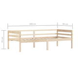 Bed Frame Without Mattress Solid Pinewood 90X200 Cm