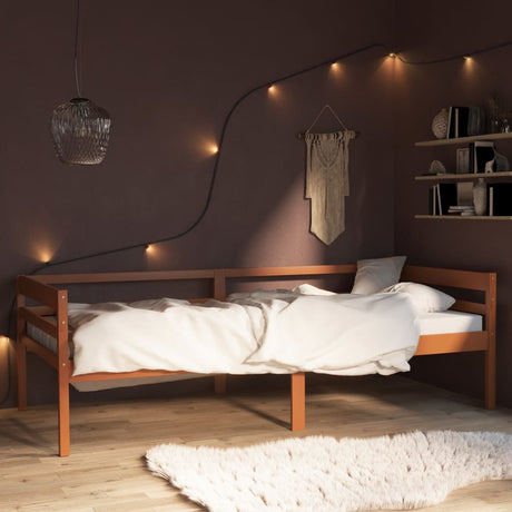 Bed Frame Without Mattress Solid Pinewood 90X200 Cm