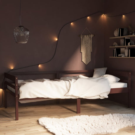 Bed Frame Without Mattress Solid Pinewood 90X200 Cm