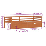 Bed Frame With Storage Without Mattress 90X200 Cm