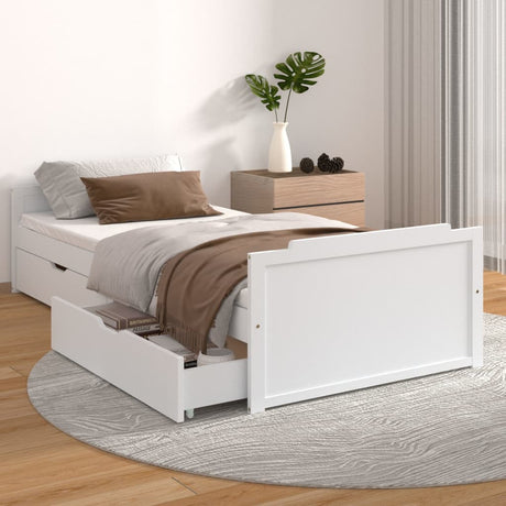 Bed Frame Without Mattress Solid Wood Pine 90X200 Cm