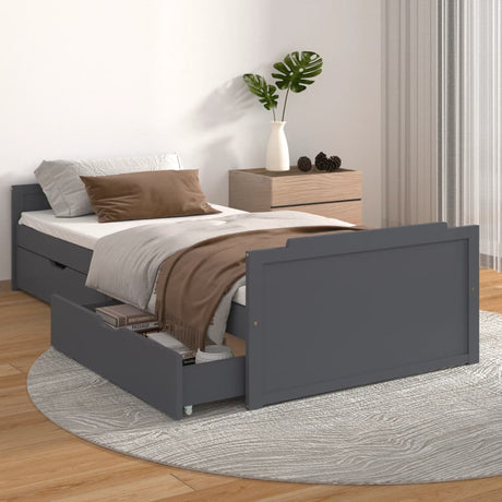 Bed Frame Without Mattress Solid Wood Pine 90X200 Cm