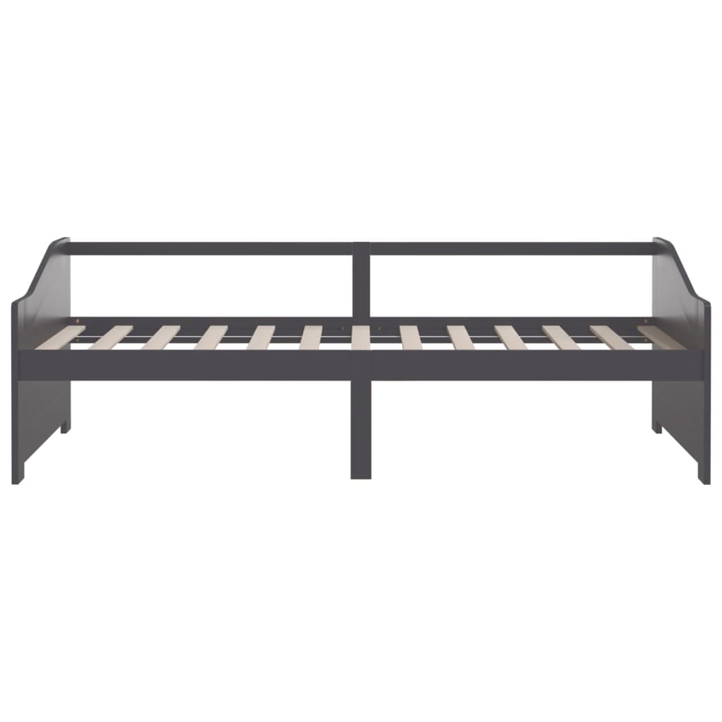 3-Seater Day Bed without Mattress Dark Grey 90x200cm