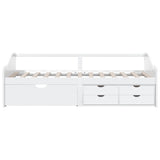 3-Seater Day Bed Without Mattress Solid Pinewood 90X200Cm