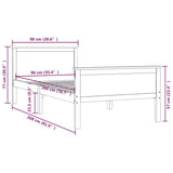 Bed Frame Without Mattress Solid Wood Pine