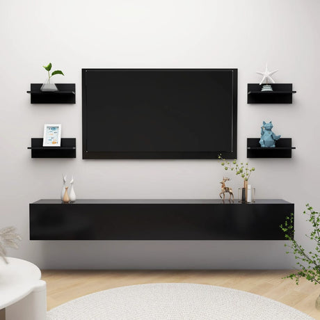 Wall Shelf 4 Pcs 40X11.5X18 Cm Engineered Wood
