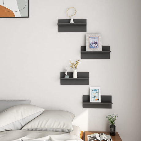 Wall Shelf 4 Pcs 40X11.5X18 Cm Engineered Wood