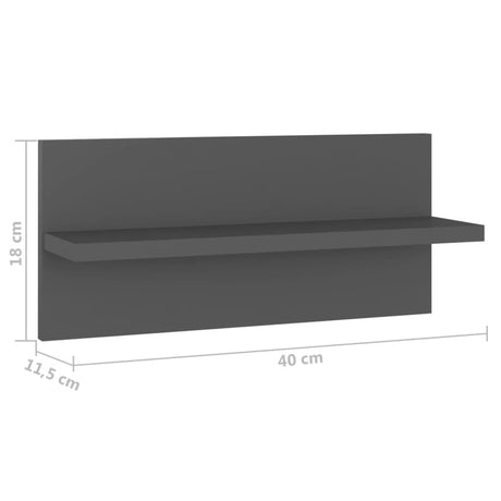 Wall Shelf 4 Pcs 40X11.5X18 Cm Engineered Wood