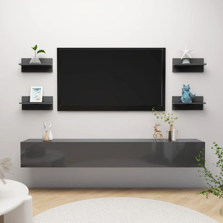 Wall Shelf 4 Pcs 40X11.5X18 Cm Engineered Wood
