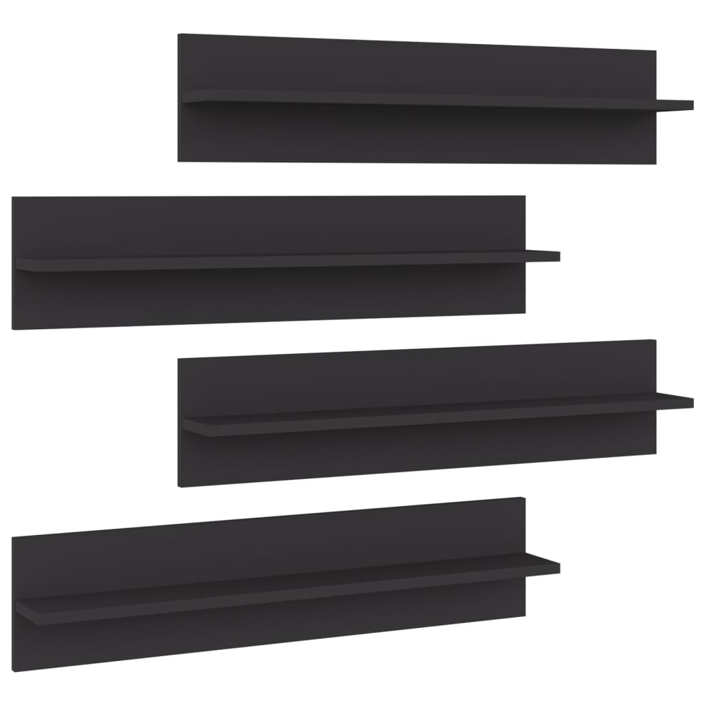 Wall Shelf 4 Pcs 80X11.5X18 Cm Engineered Wood