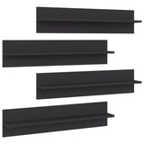 Wall Shelf 4 Pcs 80X11.5X18 Cm Engineered Wood