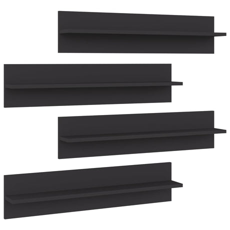 Wall Shelf 4 Pcs 80X11.5X18 Cm Engineered Wood