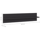 Wall Shelf 4 Pcs 80X11.5X18 Cm Engineered Wood