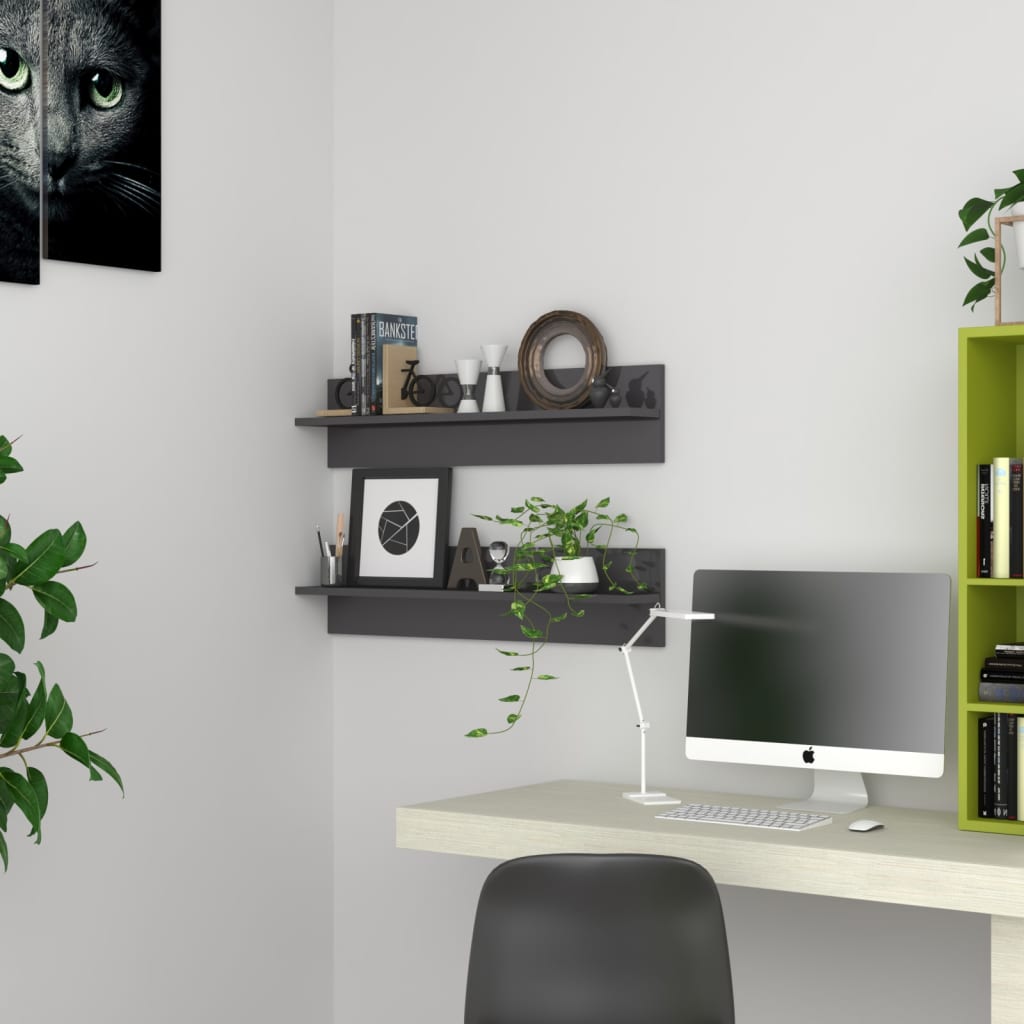 Wall Shelf 4 Pcs 80X11.5X18 Cm Engineered Wood