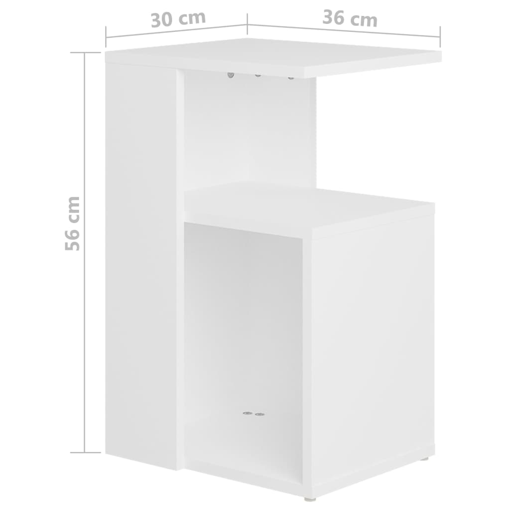Side Table 36X30X56 Cm Engineered Wood