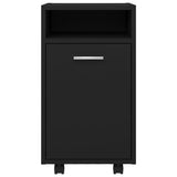 Side Cabinet With Wheels 33X38X60 Cm Engineered Wood
