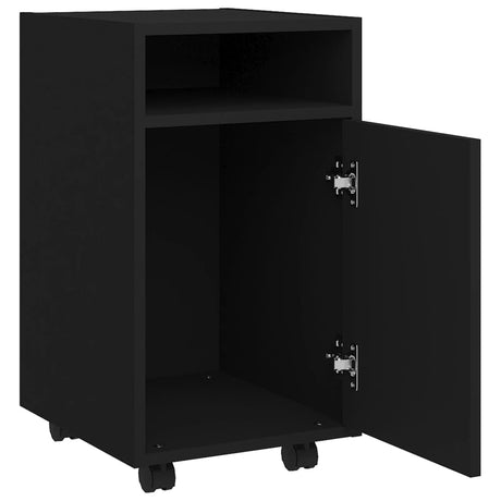 Side Cabinet With Wheels 33X38X60 Cm Engineered Wood