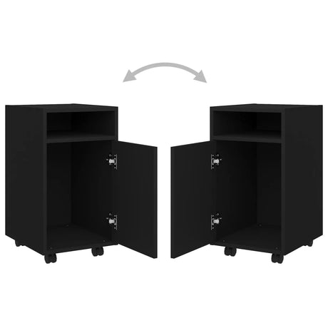 Side Cabinet With Wheels 33X38X60 Cm Engineered Wood