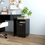 Side Cabinet With Wheels 33X38X60 Cm Engineered Wood