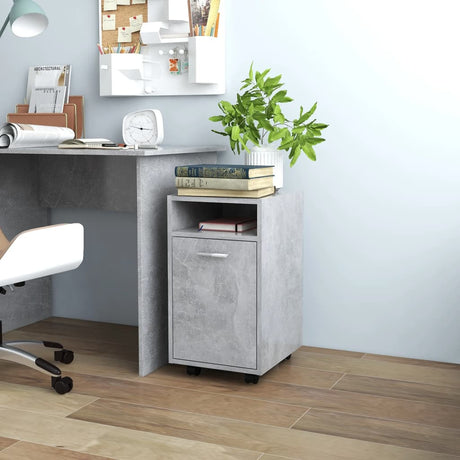 Side Cabinet With Wheels 33X38X60 Cm Engineered Wood