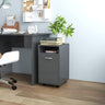Side Cabinet With Wheels 33X38X60 Cm Engineered Wood